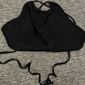 Black halter-type style bikini top from Aerie; Large